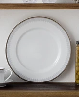 Noritake Silver Colonnade 4 Piece Dinner Plate Set, Service for 4