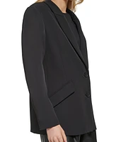 Dkny Women's Peak Lapel Two-Button Long-Sleeve Blazer