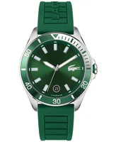 Lacoste Men's Tiebreaker Green Silicone Strap Watch 43mm