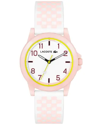 Lacoste Kids Rider and Checkered Print Silicone Strap Watch 36mm