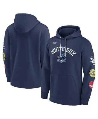 Men's Nike Navy Chicago White Sox Rewind Lefty Pullover Hoodie