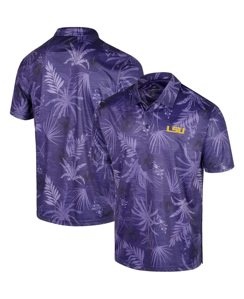 Men's Colosseum Purple Lsu Tigers Palms Team Polo Shirt