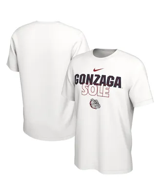 Men's Nike White Gonzaga Bulldogs On Court Bench T-shirt