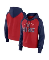 Women's Fanatics Navy, Red Boston Sox Pop Fly Pullover Hoodie