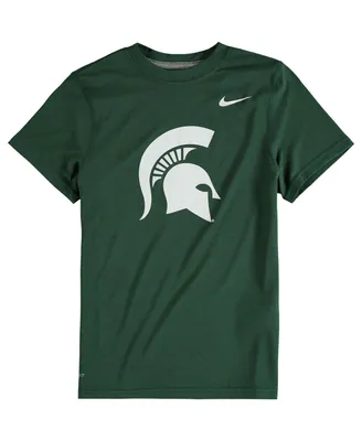 Big Boys and Girls Nike Hunter Green Michigan State Spartans Logo Legend Performance T-shirt