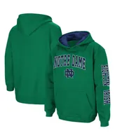 Big Boys and Girls Colosseum Kelly Green Notre Dame Fighting Irish 2-Hit Team Pullover Hoodie