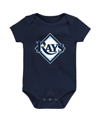 Newborn and Infant Boys Girls Navy Tampa Bay Rays Primary Team Logo Bodysuit