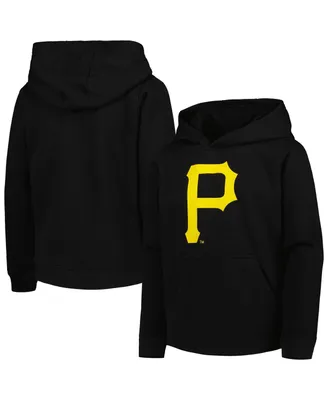 Big Boys and Girls Black Pittsburgh Pirates Team Primary Logo Pullover Hoodie