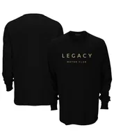 Men's Checkered Flag Sports Black Legacy Motor Club Team Long Sleeve T-shirt