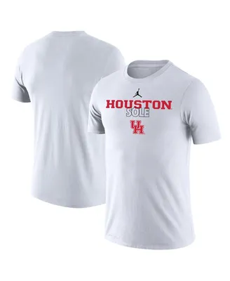 Men's Jordan White Houston Cougars On Court Bench T-shirt