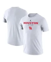 Men's Jordan White Houston Cougars On Court Bench T-shirt