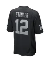 Men's Nike Ken Stabler Black Las Vegas Raiders Game Retired Player Jersey