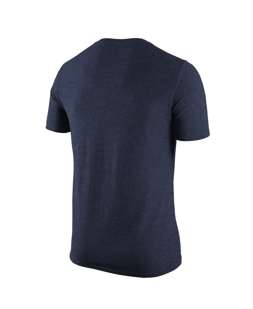 Men's Nike Heathered Navy Virginia Cavaliers Vintage-Like Logo Tri-Blend T-shirt