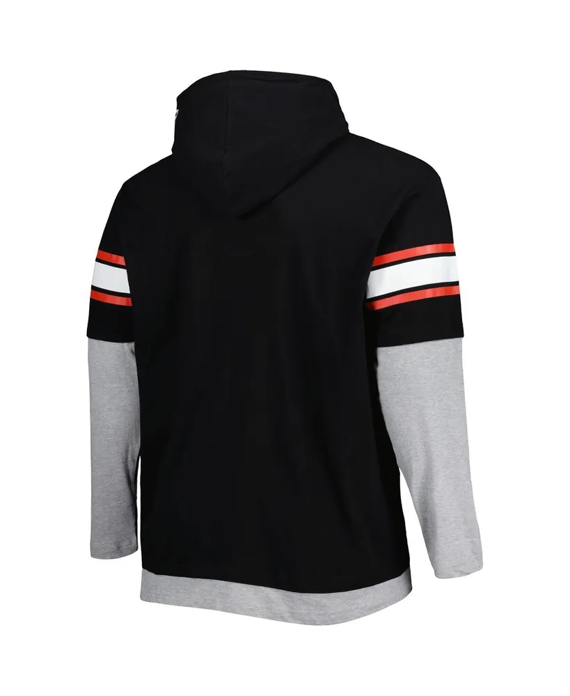 Men's New Era Black San Francisco Giants Big and Tall Twofer Pullover Hoodie
