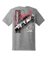 Men's Team Penske Heather Gray Austin Cindric 2023 #2 Discount Tire T-shirt