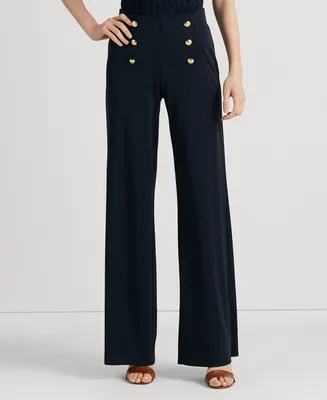 Lauren Ralph Stretch Jersey Wide-Leg Pants