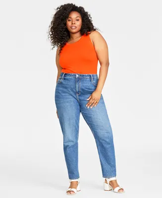 On 34th Trendy Plus High-Rise Straight-Leg Jeans, Regular and Short Lengths, Created for Macy's