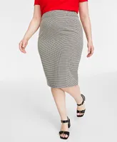 On 34th Plus Double-Weave Pencil Skirt, Created for Macy's