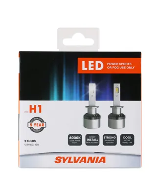 Sylvania H1 Led Powersport Headlight Bulbs for Off-Road Use or Fog Lights - 2 Pack