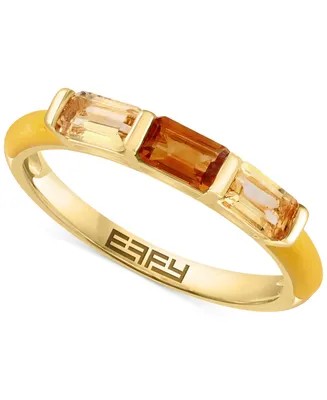 Effy Citrine (3/4 ct. t.w) set 14k gold-plated sterling silver (Also available Black Spinel and London Blue Topaz)