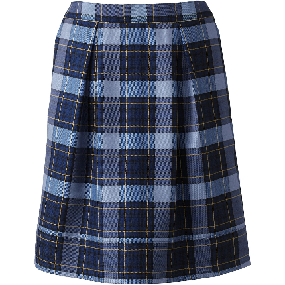 Lands' End Women's School Uniform Plaid Pleated Skort Top of Knee