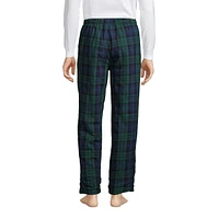 Lands' End Men's High Pile Fleece Lined Flannel Pajama Pants