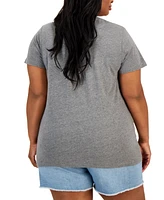 Hybrid Apparel Trendy Plus Graphic-Print T-Shirt