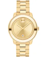 Movado Women's Bold Verso Swiss Quartz Ionic Plated Gold-Tone Steel Watch 38mm - Gold