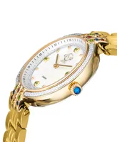 GV2 by Gevril Women's Matera Swiss Quartz Gold-Tone Stainless Steel Watch 35mm