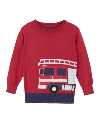 Toddler/Child Boys Firetruck Graphic Sweater