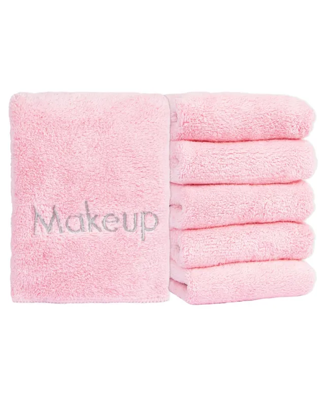 Arkwright Microfiber Makeup Remover Cloths 13x13, 6-Pack, Black - Soft Coral Fleece Makeup Washcloths