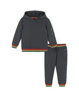 Toddler/Child Boys Stripe Hacci Sweat Set