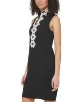 Jessica Howard Petite Lace-Trim Shift Dress