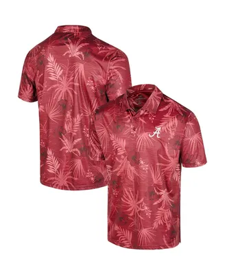 Men's Colosseum Crimson Alabama Tide Big and Tall Palms Polo Shirt