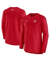 Men's Nike Red Washington Nationals Authentic Collection Game Time Performance Half-Zip Top