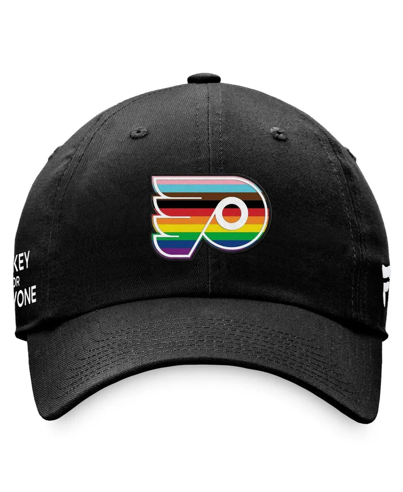Men's Fanatics Black Philadelphia Flyers Team Logo Pride Adjustable Hat