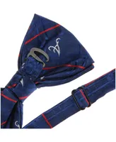 Men's Navy Atlanta Braves Oxford Bow Tie