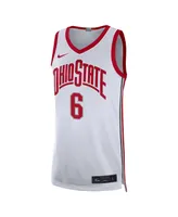 Men's Nike LeBron James White Ohio State Buckeyes Limited Basketball Jersey