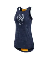 Women's Nike Navy Milwaukee Brewers Right Mix High Neck Tank Top