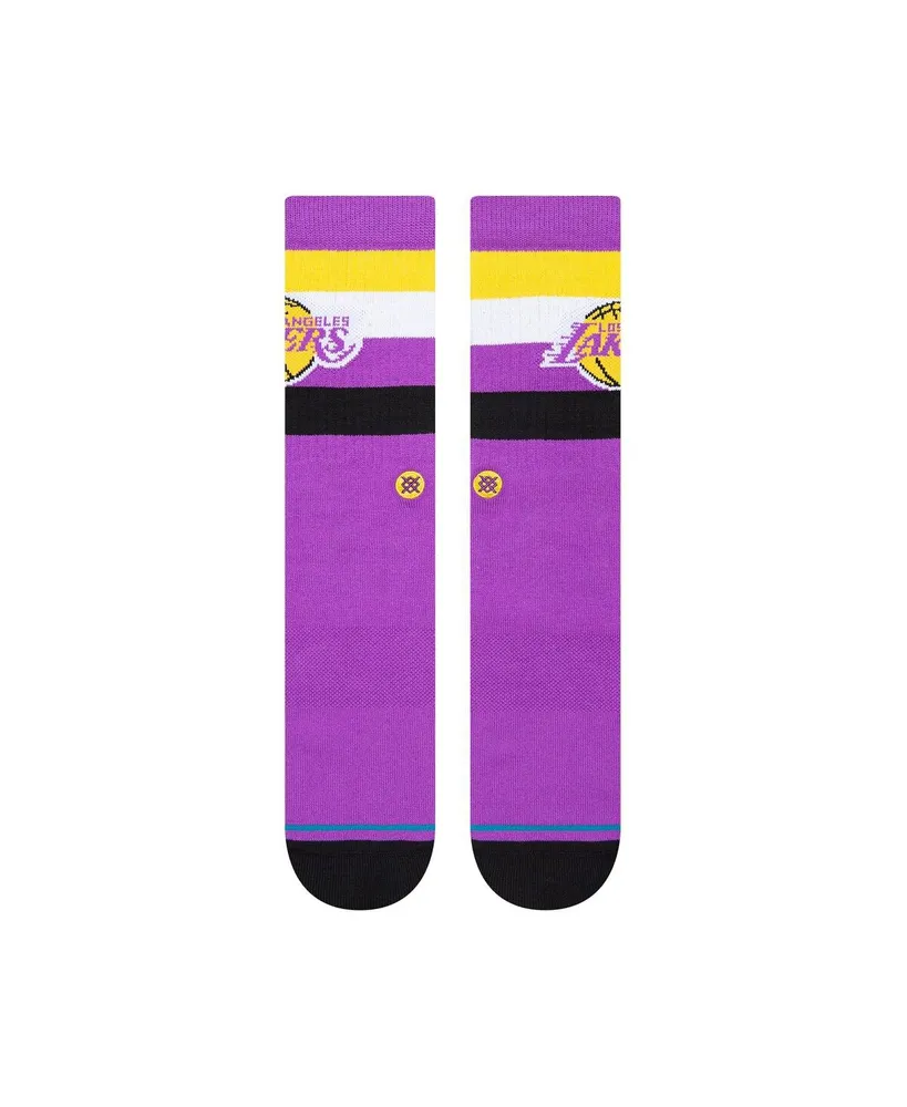 Men's Stance Los Angeles Lakers Stripe Crew Socks