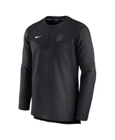 Men's Nike Black Miami Marlins Authentic Collection Game Time Performance Half-Zip Top