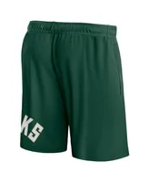 Men's Fanatics Hunter Green Milwaukee Bucks Free Throw Mesh Shorts