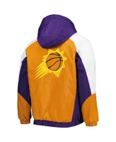 Men's Starter Purple Phoenix Suns Body Check Raglan Hoodie Half-Zip Jacket