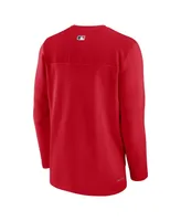 Men's Nike Red Washington Nationals Authentic Collection Game Time Performance Half-Zip Top