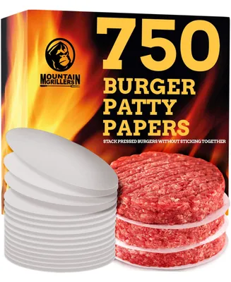 Mountain Grillers Hamburger Patty Paper - Wax Papers to Separate Frozen Pressed Patties - 750 Burger Sheets for Easy Release from Burger Patty Paper