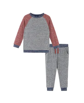 Toddler/Child Boys Grey Hacci Sweat Set