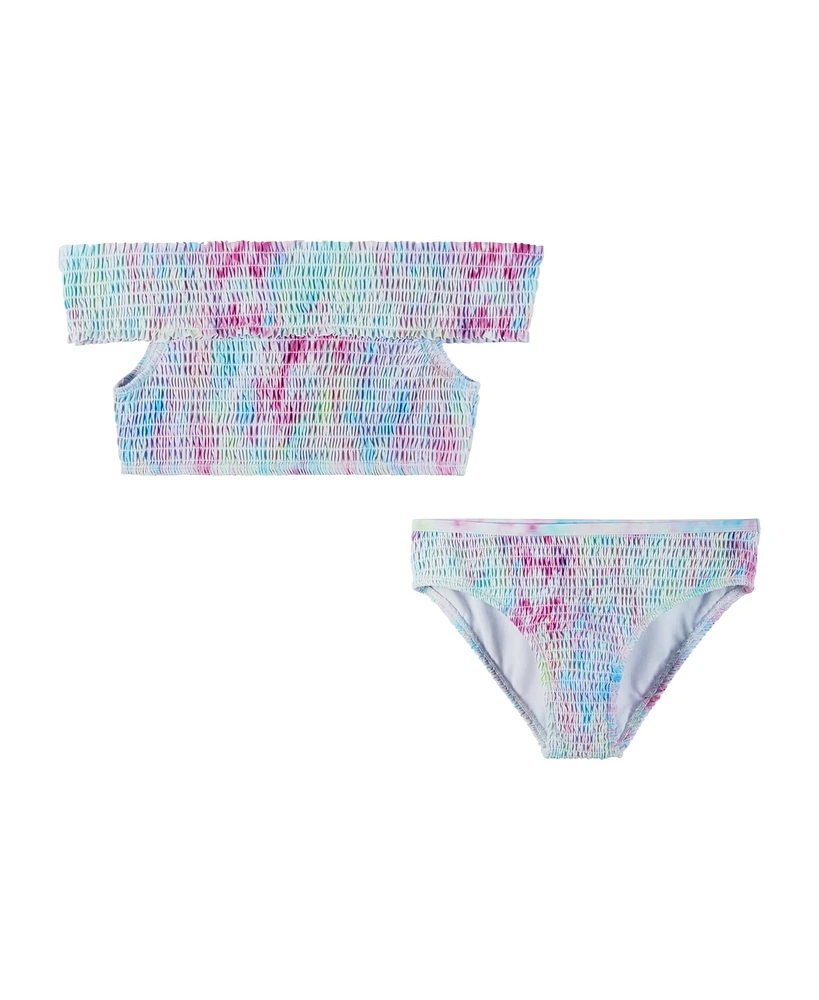 Andy & Evan Toddler/Child Girls Purple Tie Dye Bikini Set