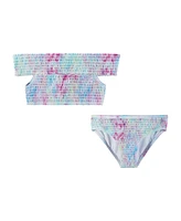 Andy & Evan Toddler/Child Girls Purple Tie Dye Bikini Set