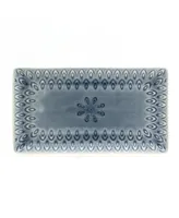 Euro Ceramica Peacock Rectangular Platter