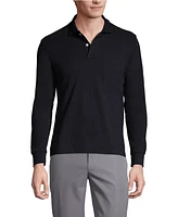 Lands' End School Uniform Men's Long Sleeve Mesh Polo Shirt